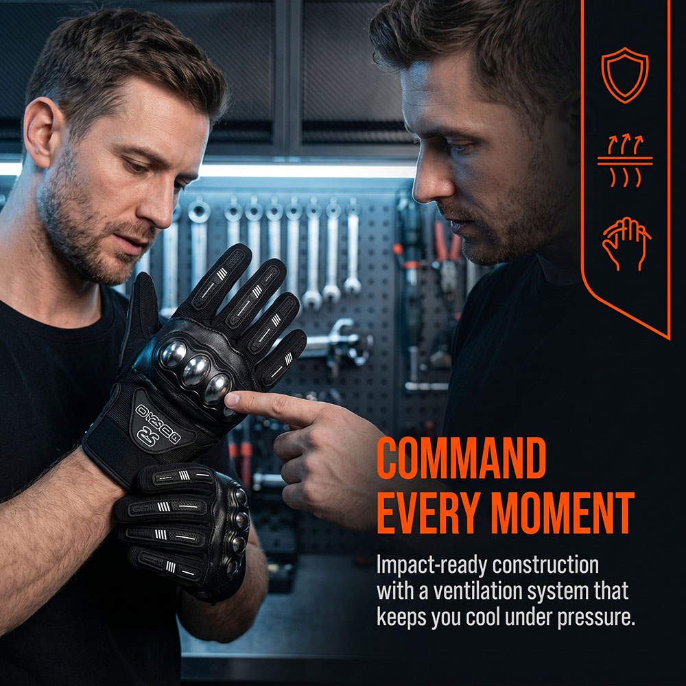 Motorcycle Glove Knuckle - Guantes Transpirables para Motociclismo MX con
