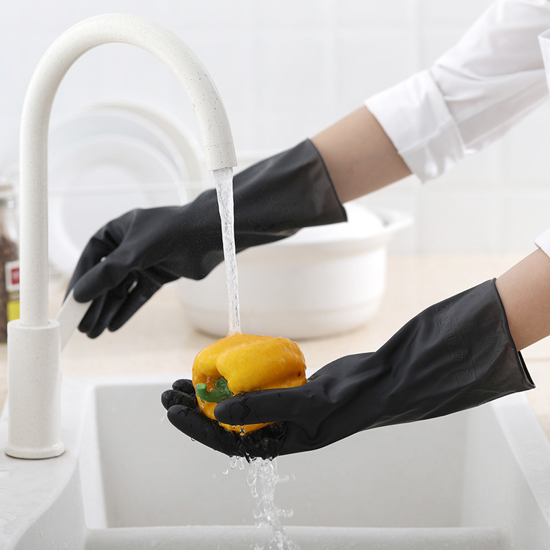 Guantes negros para limpieza d - Rubber Glove Cleaning reseña y precio