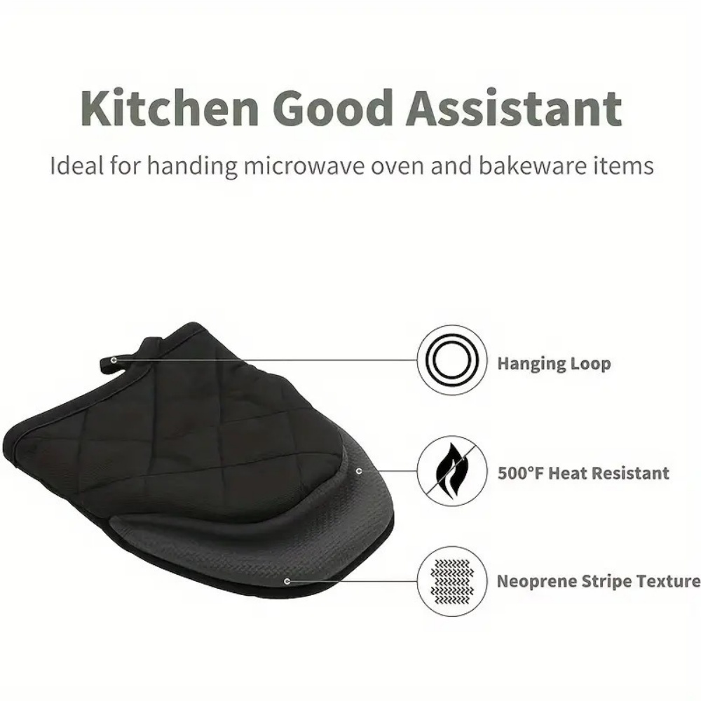 Manoplas para horno 500 ° F Ma - Oven Mitt Silicone reseña y precio