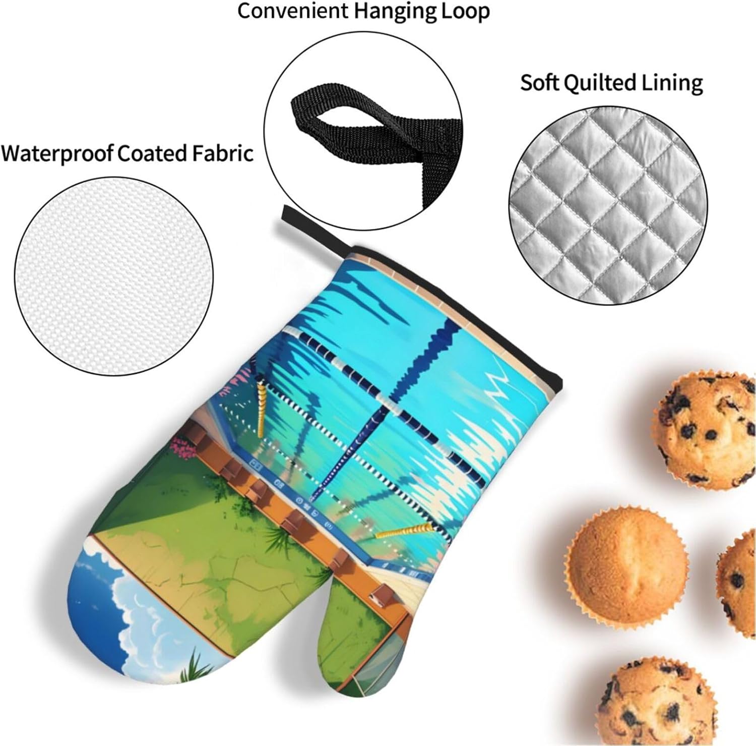Manoplas y agarraderas de sili - Oven Mitt Silicone reseña y precio